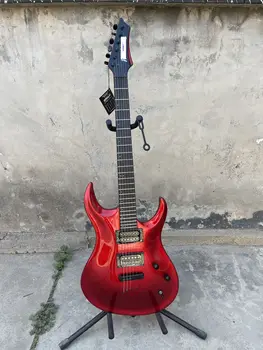 El Metal rojo seis cuerdas de guitarra, diapasón de palo de rosa, de alta gama de recogida, ultra-bajo precio, en stock, incluyendo el envío a casa