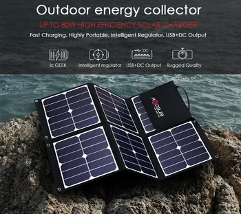 800W DC+USBsunpower Cargador Solar al aire libre de Almacenamiento de Energía de Teléfono Panel Solar Plegable Bolsa de Panel Solar Con Acumulador Y Bateria
