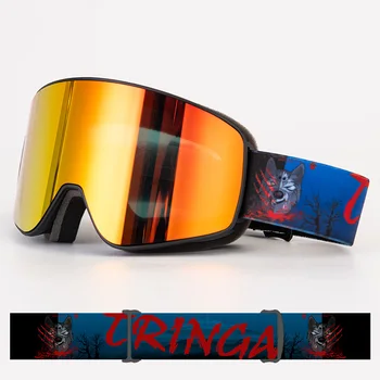 Profesional de Gafas de Esquí de las Mujeres de los Hombres de Doble Capas UV400 Anti-niebla HD Máscara de Esquí Esquí de la Nieve Gafas de Snowboard Gafas de Esquí Gafas