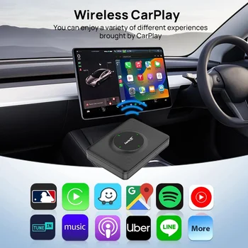 CarlinKit Mini Carplay Inalámbrica Cuadro de WiFi Adaptador Bluetooth para el Tesla Model 3/X/Y/S Apple CarPlay Dongle OTA la Actualización de Un