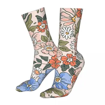 La Compresión De Elegante Diseño Floral De Las Mujeres Calcetines De 2023 Hombres De La Vendimia De Flores De La Primavera En Bicicleta Calcetines