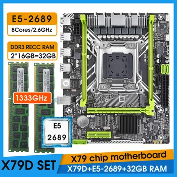 X79 D de la Placa base kit ® xeon ® E5-2689 CPU LGA2011 combos 2*16 GB = 32 GB 1333 mhz Memoria RAM DDR3 KIT