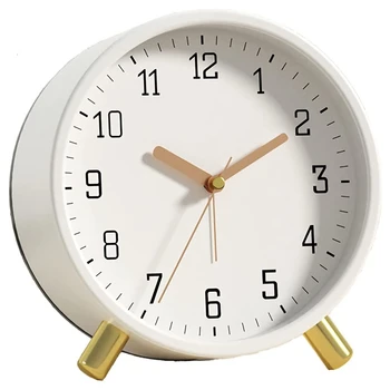 La Alarma Del Reloj De Moda Europea Electrónica De Reloj De Mesa De Casa De Una Manera Sencilla Sala De Estar Dormitorio Estudiante De Silencio Reloj De Cuarzo Blanco