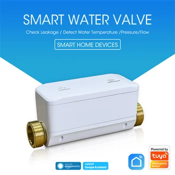 Tuya Smart WiFi de Agua de la Válvula con Una Llave DE encendido/APAGADO, el Consumo de Agua el Monitoreo y la Medición de la Temperatura de Alexa Compatible
