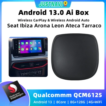 2023 JUSTNAVI Inteligente AI Cuadro Android Inalámbrica Automática de CarPlay Para Seat Ibiza Arona Leon Ateca Tarraco Netflix YouTube Tv android box