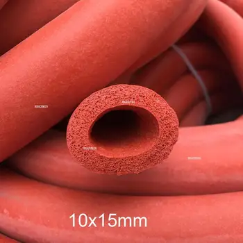 10 mm x 15 mm de espuma de Silicona tubo flexible de espuma manguera de Silicona de la Esponja de la carcasa de goma de silicona de la manga de Silicona aislados de la esponja tubo