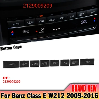 Accesorios A/C Interruptor de Botón 8Pcs A/C Interruptor de Botón de la Tapa de la Cubierta de Plástico ABS Centro Para el Benz Clase E W212 2009-16