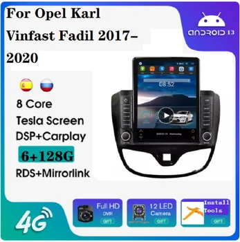 Tesla Android 11 8+128 GB Monitor del Coche Para Opel Karl Vinfast Fadil 2017-2020 360 cámara carplay+auto GPS Android 2.5 D pantalla