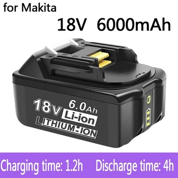 100% Original Para Makita 18V de 6000mAh batería Recargable de las Herramientas eléctricas de la Batería con LED de Li-ion de Reemplazo LXT BL1860B BL1860 BL1850