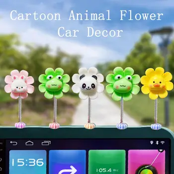 El Anime de Animal Lindo Sacudir la Cabeza de la Primavera Juguetes Coche Panel de la Decoración de PVC Coche Ornamento Muñeca de Interiores de Automóviles Accesorios de Regalo