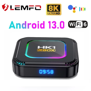 LEMFO HK1 RBOX K8 Luz RGB Android 13 TV BOX RK3528 4 gb de RAM y 32 GB 64 GB, 128 ROM de 8K 4K 3D WIFI6 BT5.0 IPTV 2023 PK R3 Tox3 virus de la lengua azul 13