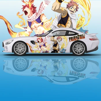 Fairy Tail anime Coche pegatinas universal big pegatinas pintado modificado carreras de pegatinas laterales gráfico dolor coche pegatinas