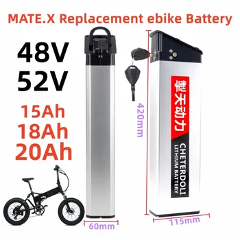 Dinamarca MATE X 48 52V 15Ah 18Ah 20Ah Reemplazo de la e-bike Li-ion Batería para Plegable Ebike Recargable Batterty Con Cargador de 2A