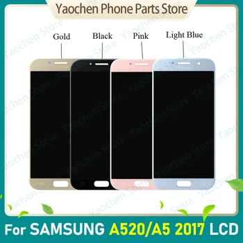 Para SAMSUNG Galaxy A5 2017 Pantalla Digitalizador de Pantalla Táctil de A520 A520F SM-A520F Piezas de Repuesto