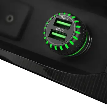 Cargador de coche Adaptador de Teléfono Celular de Automóviles Cargadores de Doble Puerto USB del Adaptador de Coche Con Luz LED de control de calidad 3.0 USB Portátil 36w de Carga Rápida
