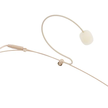 Doble gancho para la oreja Auricular con Micrófono Mini XLR de 4 Clavijas del Conector TA4F de Diadema Auricular con Micrófono Para el Sistema Inalámbrico SHURE