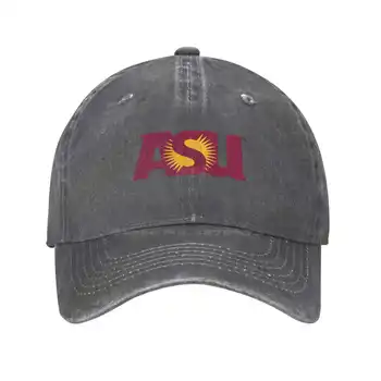 ASU Logotipo Gráfico Impreso el Logotipo de la Marca de Alta calidad del Dril de algodón gorra de Punto sombrero de la gorra de Béisbol
