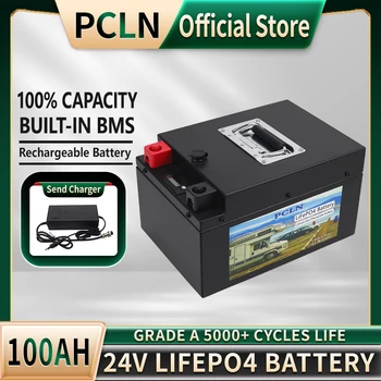 24V LiFePO4 Batería de 100AH Integrado en BMS Fosfato de Hierro de Litio de la Célula Pack Para Sustituir a la Mayoría de la Energía de Respaldo de Energía en el Hogar de Almacenamiento