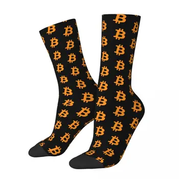 Bitcoin Cryptocurrency BTC Unisex de Invierno Calcetines de Hip Hop de Happy Socks estilo de la calle Loco Calcetín