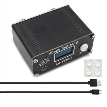 1Set QRP 150W SWR HF de onda corta Onda estacionaria Medidor de ROE/Medidor de Potencia Negro 1.6-50Mhz FM/AM/CW/SSB