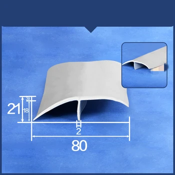 De goma T Tira de Vidrio Metal Madera Borde del Panel Encloser Escudo de Coche Cable de la Cubierta Solar Fotovoltaica Paneles de Tiras de Sellado 80x21mm Gris
