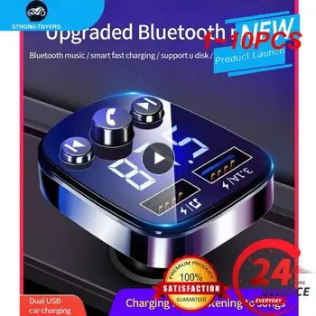 1~10PCS Reproductor de MP3 de Coche Bluetooth 5.0 Receptor de la Música Disco de U Suministra 5V USB Dual QC3.0 Voltímetro Pasamanos Tipo De Adaptarse A Diferentes