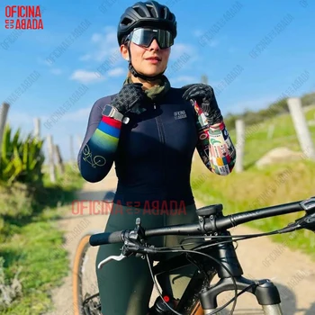 La AOD negro de manga larga ciclismo traje de mujer traje profesional de las mujeres al aire libre de los profesionales de la carretera de equipos de personalización