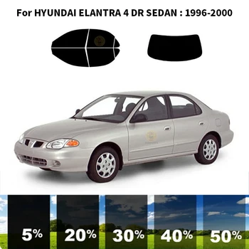 Precortada nanoceránicas coche Ventana UV Tinte Kit Automotriz Película de la Ventana Para HYUNDAI ELANTRA 4 DR SEDAN 1996-2000