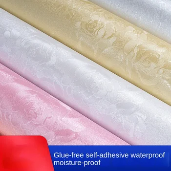 Auto-adhesivo del papel pintado del PVC de la engrosamiento de la prenda impermeable y a prueba de humedad dormitorio salón fondo de la pared etiqueta de la pared de papel tapiz