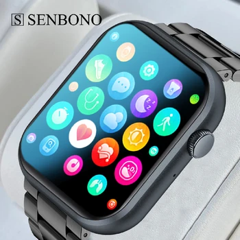 SENBONO 2023 Hombres del Reloj Inteligente Bluetooth Personalizada de llamadas de Marcación de Reloj del Deporte de la prenda Impermeable Smartwatch de las Mujeres de los Hombres+CAJA para IOS, Android Xiaomi