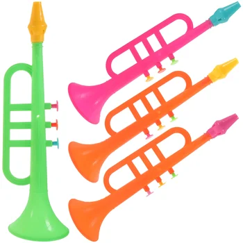 4 Pcs A Los Niños Los Instrumentos De Trompeta Fabricante Del Ruido Pequeños Altavoces De Plástico Divertido Mini Hijo