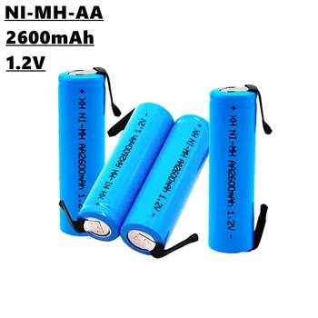 2023 última AA de NiMH batería recargable 1.2 V, 2600mAh, adecuado para cepillo de dientes Eléctrico, máquina de afeitar Eléctrica, etc