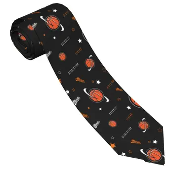 Juego de baloncesto, Jugador Unisex Corbatas de Moda de Poliéster de 8 cm Estrecho Amante de los Deportes de Cuello de corbata para los Hombres Accesorios de Boda