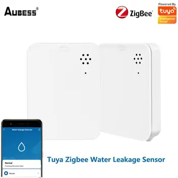 Tuya Zigbee Fugas de Agua Detector de Sensor de Desbordamiento de Seguridad Sistema de Alarma Inteligente de la Casa de Seguridad de Protección de APLICACIÓN de la Notificación de la Alarma