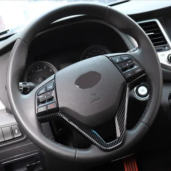 Volante de auto Cubierta de Lentejuelas Decoración de Interiores de ajuste Para Hyundai Tucson 3 de 2016 2017 2018 19 LHD ABS Cromado Accesorios