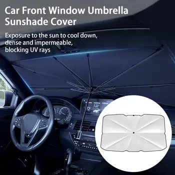 El Parabrisas del coche Parasol Tipo Sombrilla parasol para el Coche de la Ventana de Sol de Verano de la Protección del Aislamiento de Calor de Tela para la Delantera del Coche de Sombreado