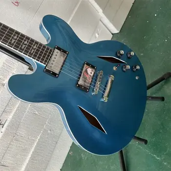 China blue jazz DG335 estilo hueco de la guitarra eléctrica