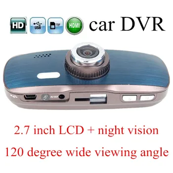 La Visión nocturna del Coche DVR del H200 HD de la Cámara Grabadora de Vídeo Digital de 2,7 Pulgadas Auto Videocámara Guión de la Cámara de 120 Grados de Amplio Ángulo de visión