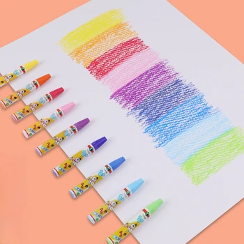 La Pintura de aceite de Palo de 12/18/24/36 Color Estudiante de los Niños Crayón Conjunto Lavable para Principiantes en Suaves tonos Pastel, Lápices de colores para Niños de Colores