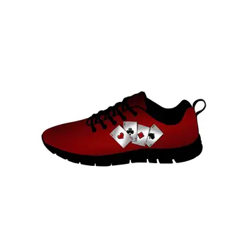 Poker Patrón de las Zapatillas de deporte para Hombre de la Mujer Adolescente Divertido Caliente de la Moda Casual de Tela de Deporte de los Zapatos de Lona de la impresión 3D de Cosplay zapato Ligero