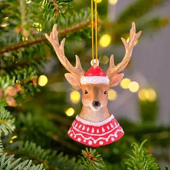 Árbol De Navidad Colgante Ligero Animal Lindo Colgante Decoración De Navidad Para El Festival De Coche Colgante De La Decoración