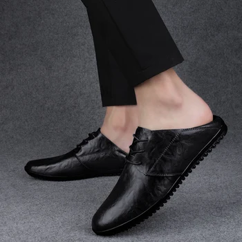 Zapatos DE los hombres Zapatos Casuales de la Marca de Moda Clásico Casual Hombres Zapatos de Cuero Negro Venta Caliente Transpirable Hombres de Negocios Zapatos de Gran Tamaño