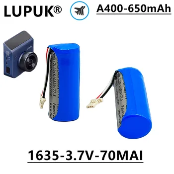 LUPUK - Original 1635 Batería de Litio Recargable, 3.7 V 650mAh, Utilizado para el Inteligente Dash Cam Modelo A400