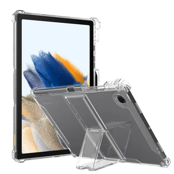 Claro TPU Cubierta Posterior con Kickstand Para Samsung Galaxy Tab S6 Lite 10.4 SM-P610 SM-P615 Lápiz de la Tapa del compartimento de 4 bolsas de aire a prueba de Golpes
