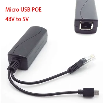 NUEVO Splitter PoE 5v POE Micro usb de Alimentación a Través de Ethernet 48 v A 5V Activo Splitter POE conector Micro-USB para Raspberry Pi CC 44~57V