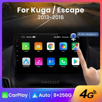 AWESAFE IA Voz de 2 din Android Auto Radio para el Escape de Ford Kuga 2 2013-2016 de la Radio de Coche Multimedia GPS Track Carplay 2din