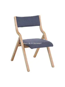 De madera maciza silla plegable portátil del hogar silla de respaldo, sencillas, modernas y de bastones de madera silla de comedor de ocio heces presidente de la conferencia