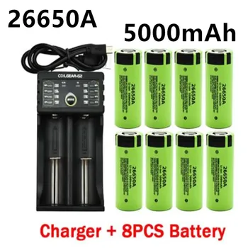 100% nuevos y originales de alta calidad de batería de 5000 mah 3.7 v 50a batería de ión de litio para 26650a linterna de LED del cargador