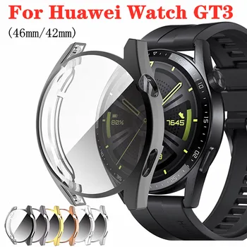 Caso suave del TPU Para Huawei GT 3 GT2 46mm 42mm Smartwatch Caso Protector de Pantalla Para Huawei GT 2e GT2 GT3 Pro 43mm Protector de la Cubierta