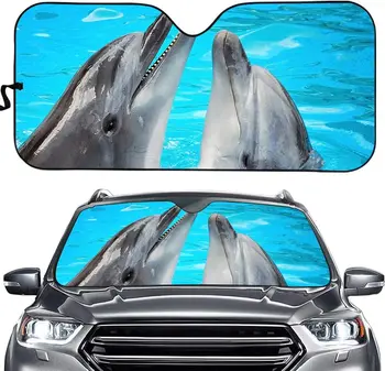 Animales del océano Delfín de Impresión Parabrisas Sombrilla Anti-UV del Sol Reflector de la Visera del Coche Universal de los Accesorios de Interior Protector de Decoración